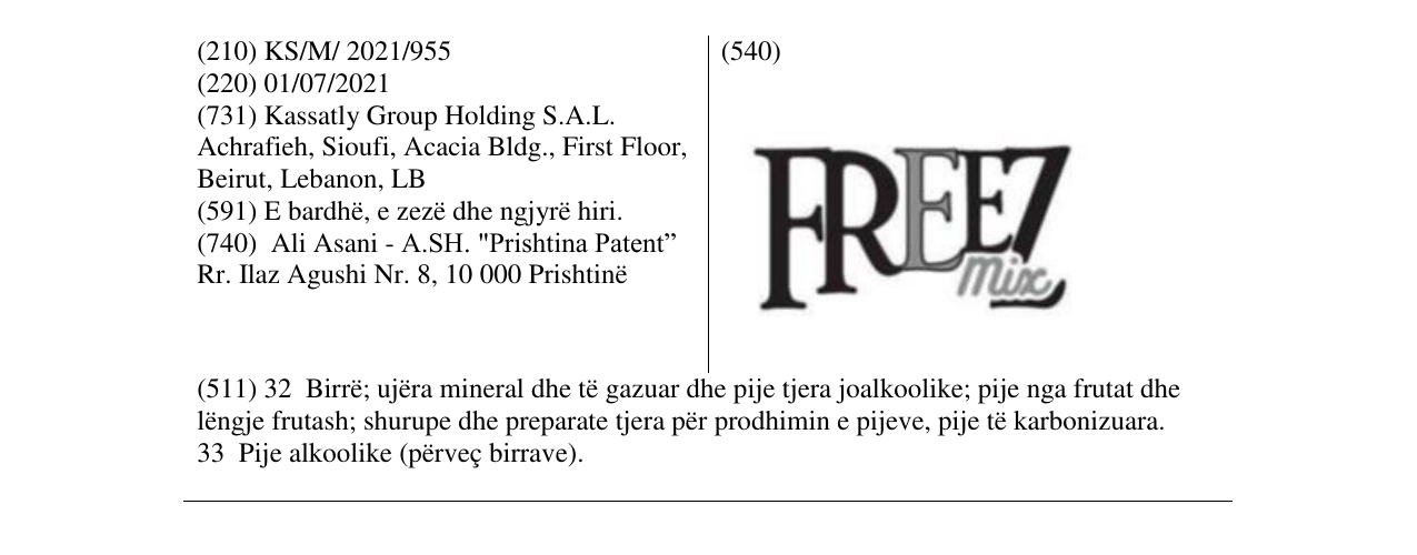 Zëri i markës Markë figurative në buletin