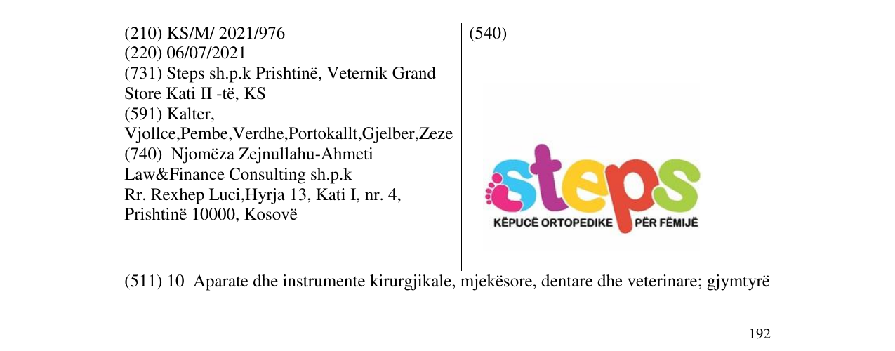 Zëri i markës Steps në buletin