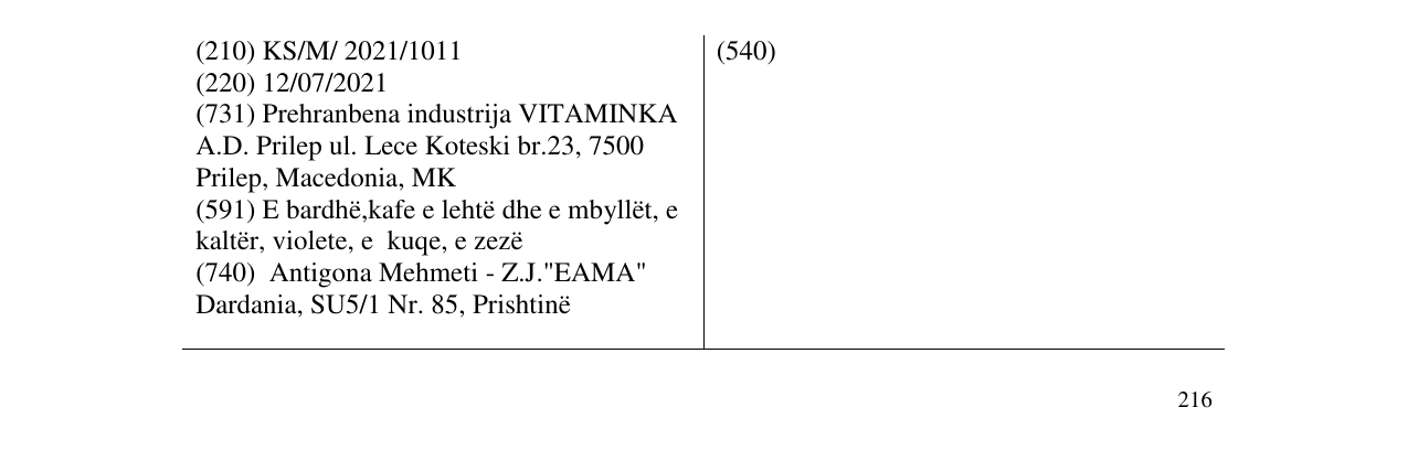 Zëri i markës GRITZ në buletin