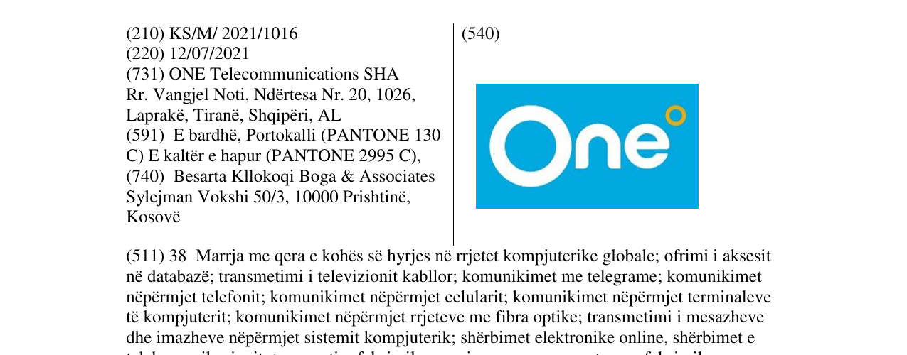Zëri i markës ONE në buletin