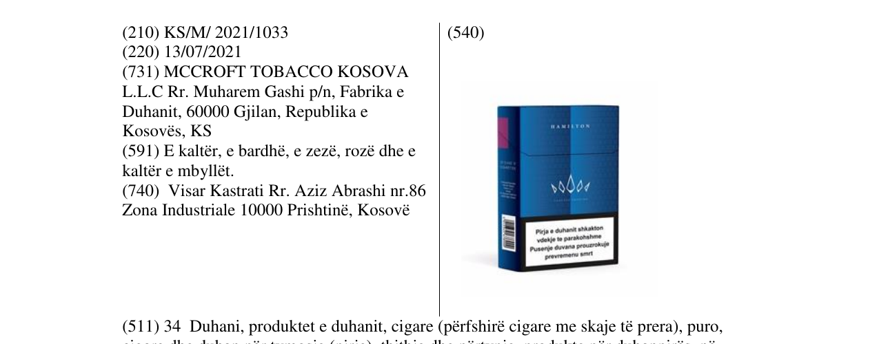 Zëri i markës Markë figurative në buletin