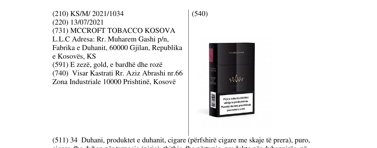 Zëri i markës Markë figurative në buletin