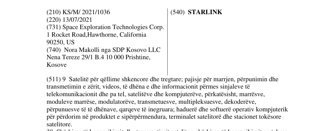 Zëri i markës STARLINK në buletin