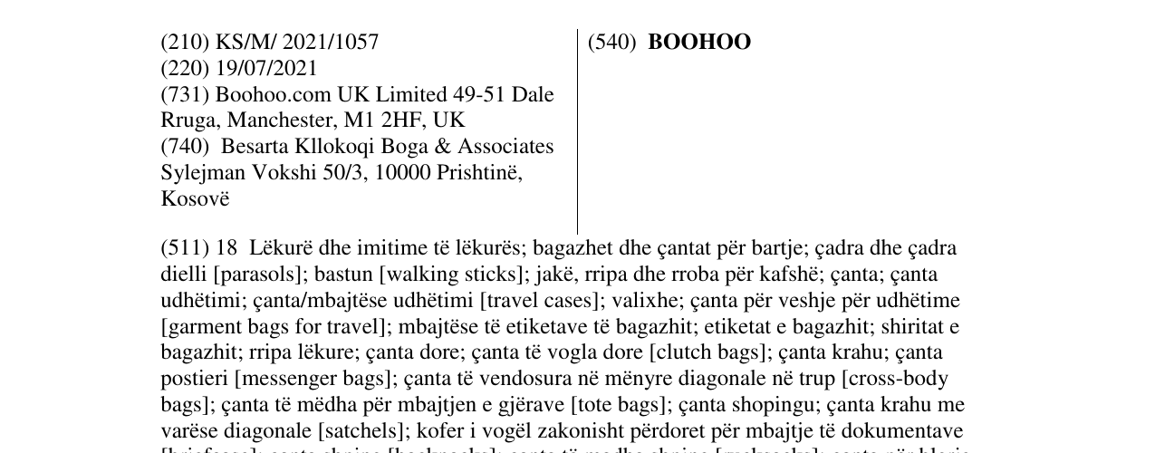 Zëri i markës BOOHOO në buletin