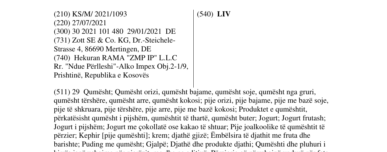 Zëri i markës LIV në buletin