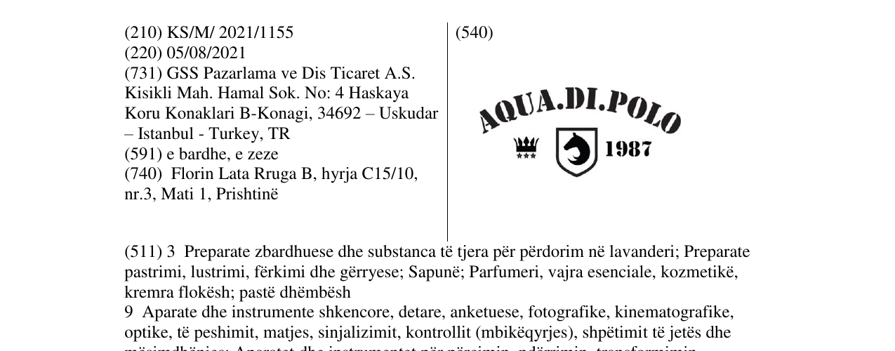 Zëri i markës Markë figurative në buletin