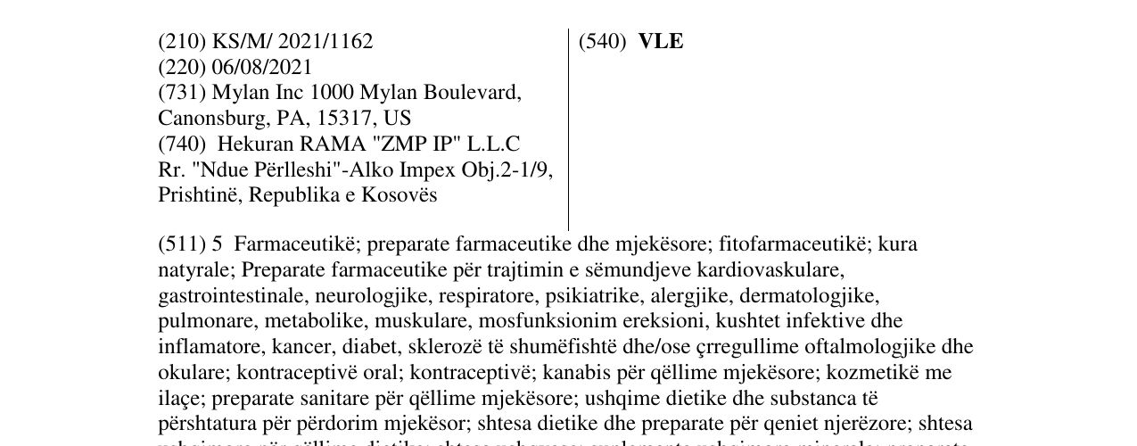 Zëri i markës VLE në buletin