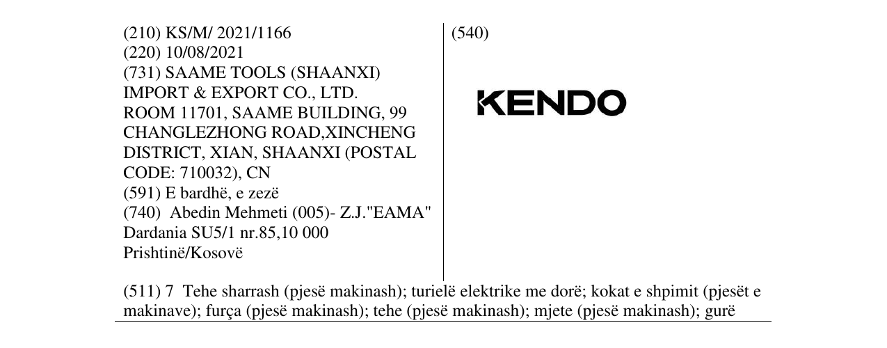 Zëri i markës KENDO në buletin