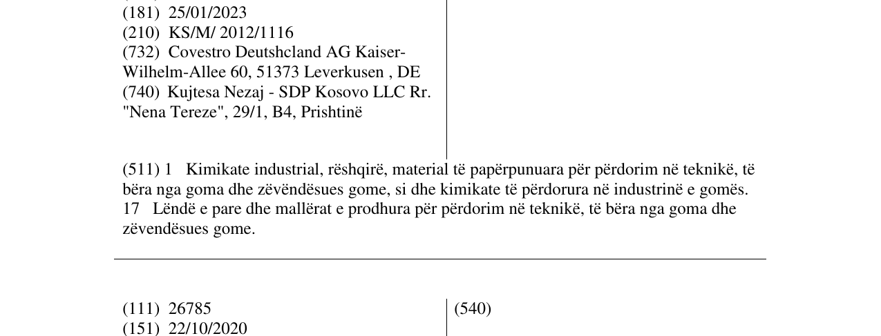 Zëri i markës PERGUT në buletin