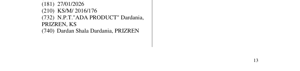 Zëri i markës ADA në buletin