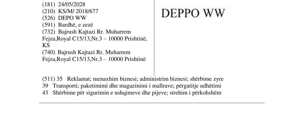 Zëri i markës Markë figurative në buletin