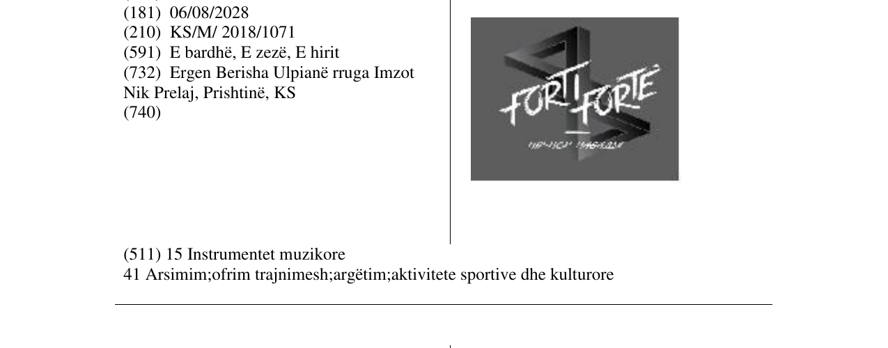 Zëri i markës Markë figurative në buletin
