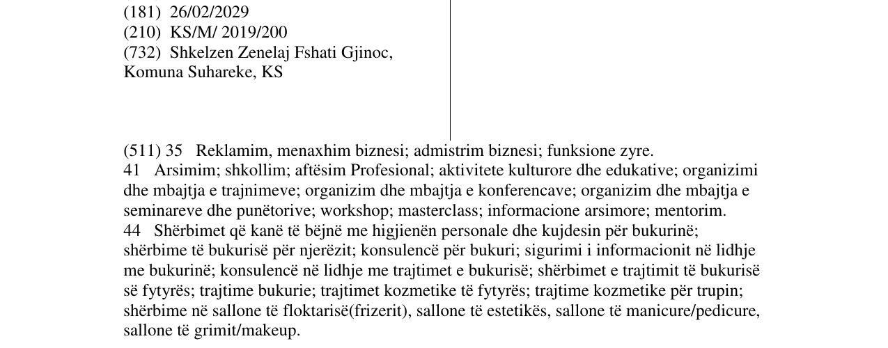 Zëri i markës XSALLON në buletin