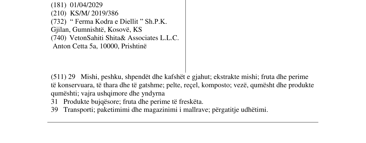 Zëri i markës OSHAF në buletin