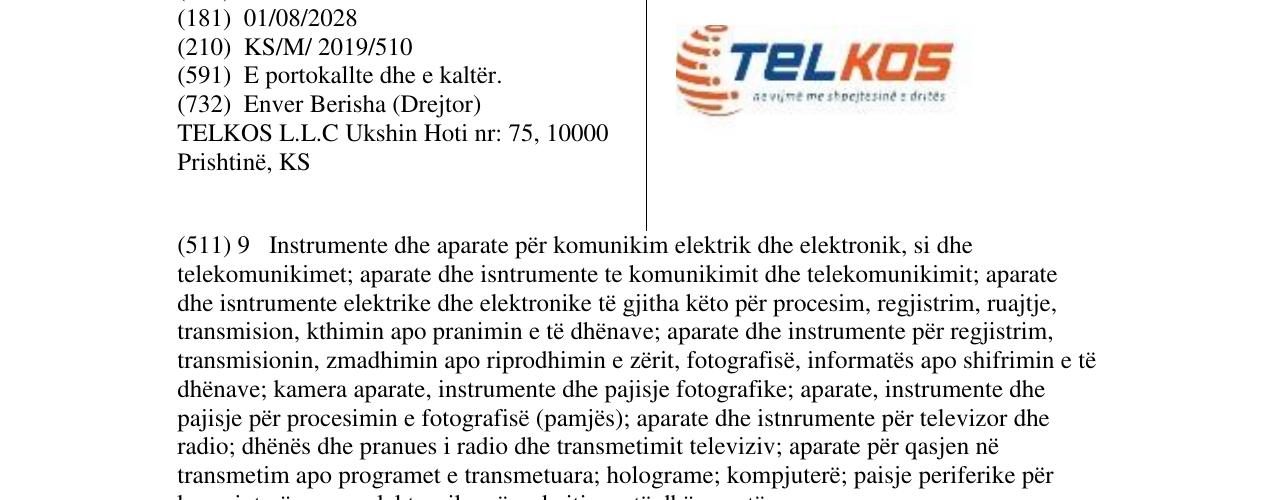 Zëri i markës TELKOS në buletin