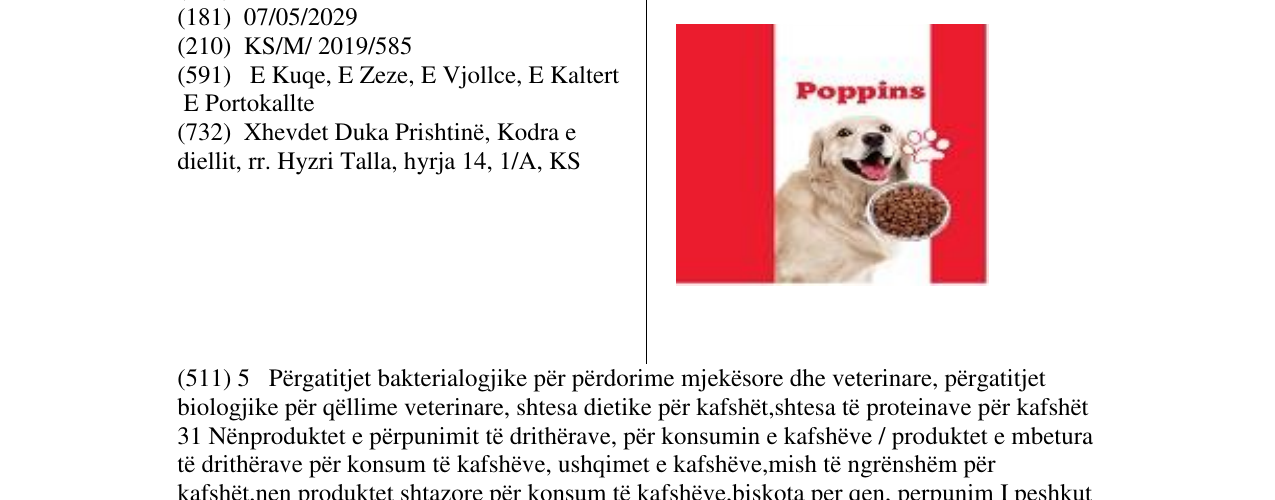 Zëri i markës Poppins në buletin