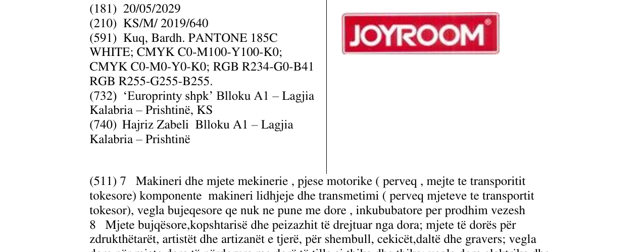 Zëri i markës JOYROOM në buletin