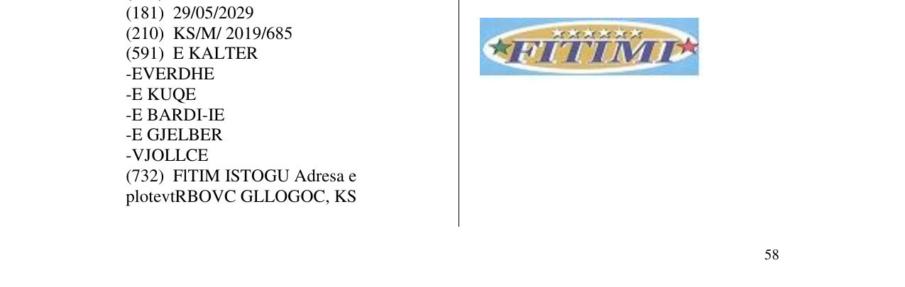 Zëri i markës FITIMI në buletin