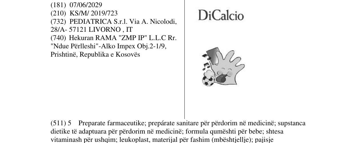 Zëri i markës DiCalcio në buletin
