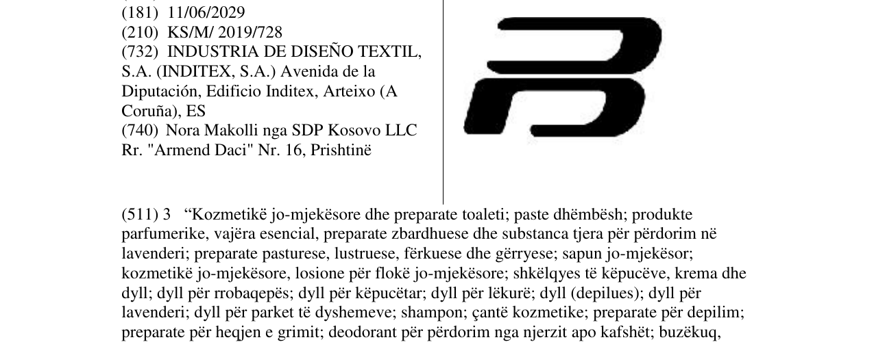 Zëri i markës Markë figurative në buletin