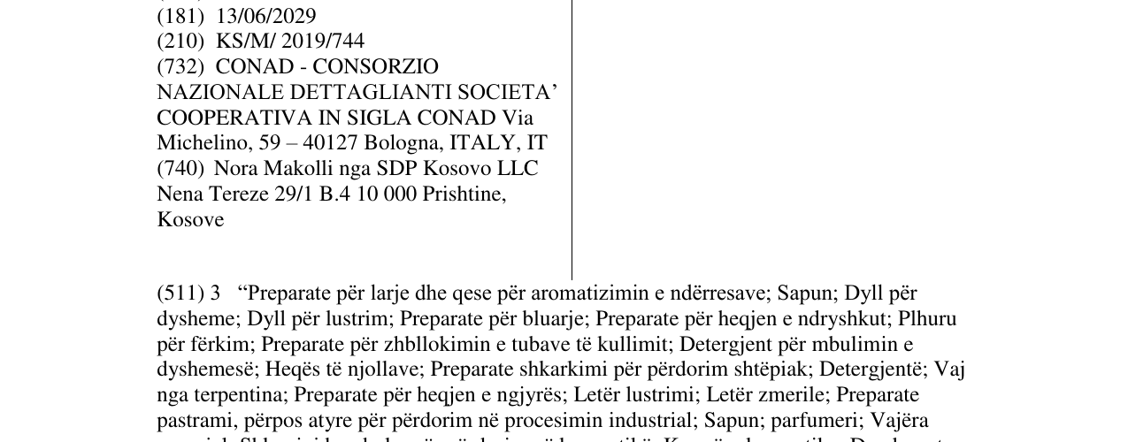 Zëri i markës VERSO NATURA në buletin