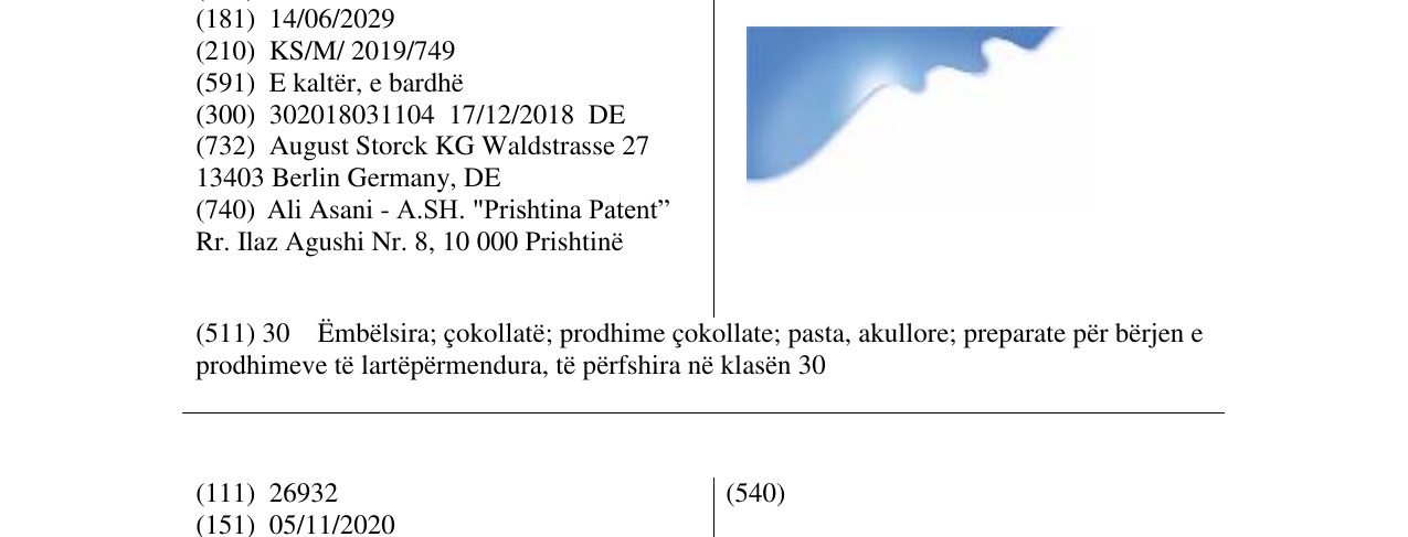 Zëri i markës Markë figurative në buletin