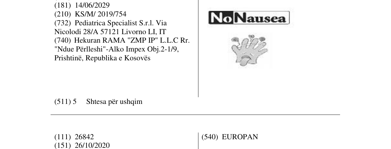 Zëri i markës NoNausea në buletin