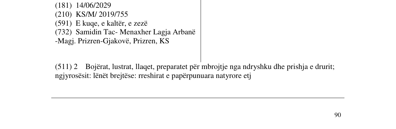 Zëri i markës EUROPAN në buletin