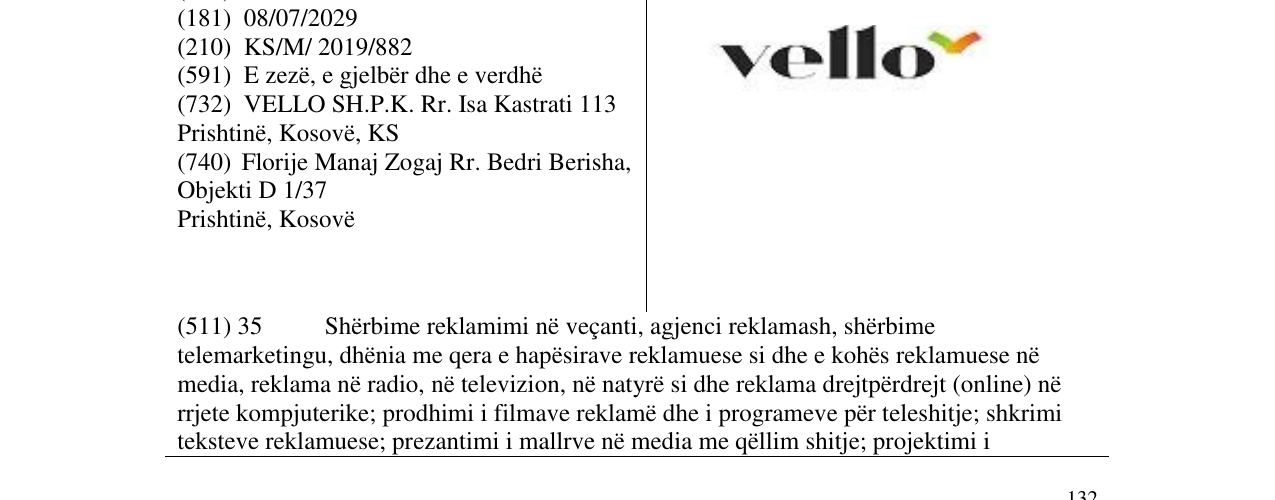 Zëri i markës vello në buletin