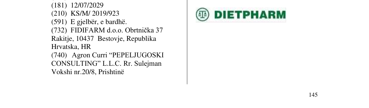 Zëri i markës DIETPHARM në buletin