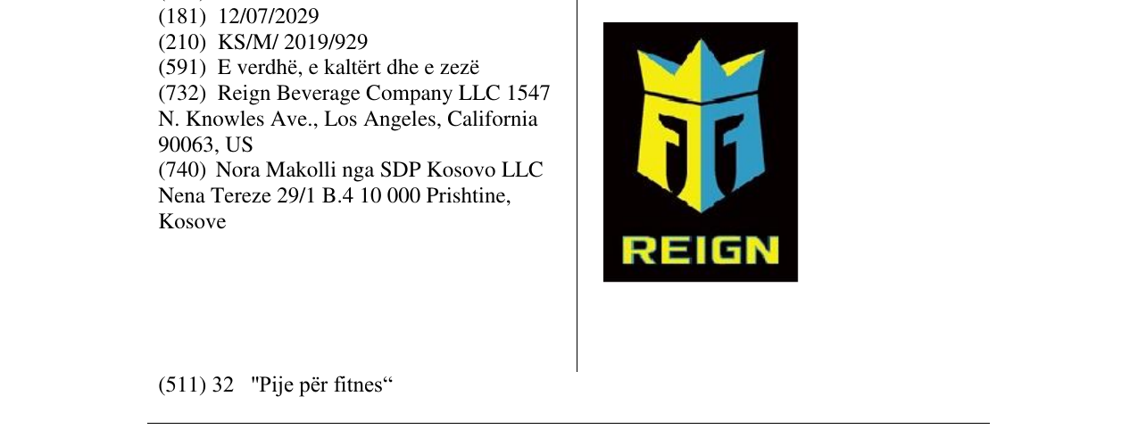 Zëri i markës REIGN në buletin