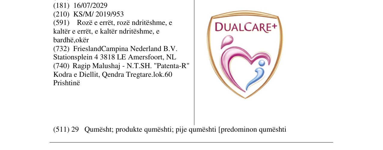 Zëri i markës DUALCARE në buletin