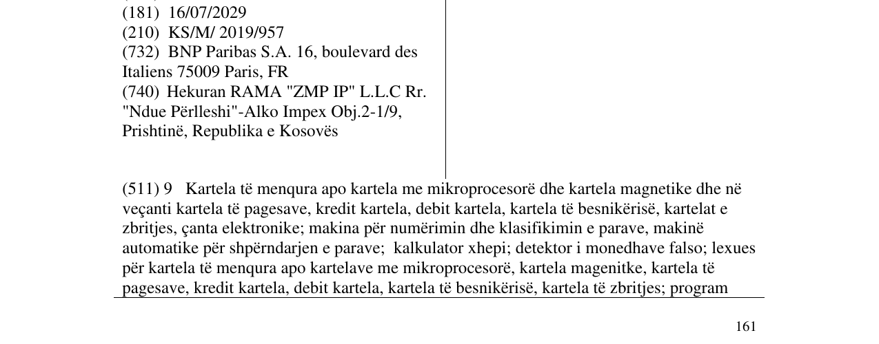 Zëri i markës BNP Paribas në buletin