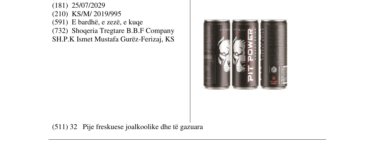 Zëri i markës PIT POWER në buletin