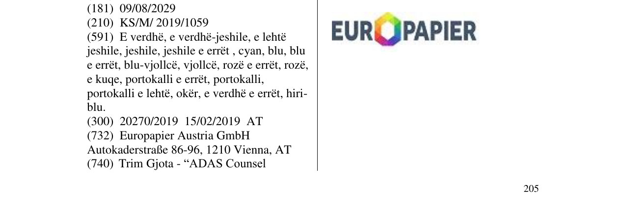 Zëri i markës EUROPAPIER në buletin