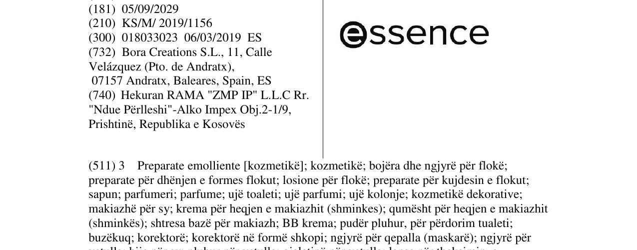 Zëri i markës essence në buletin