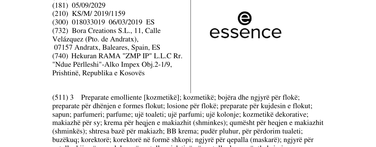 Zëri i markës essence në buletin