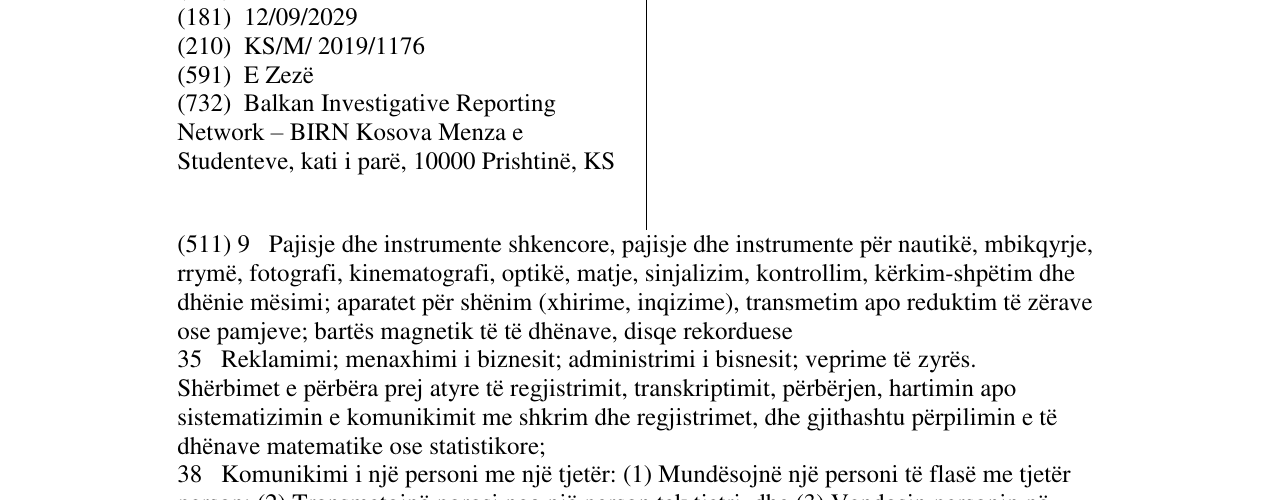 Zëri i markës Dhandrri i Kosovës në buletin