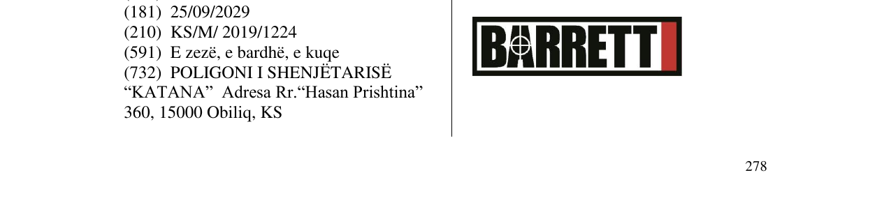 Zëri i markës BARRETT në buletin