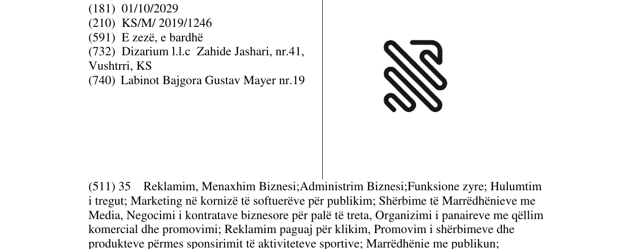 Zëri i markës Markë figurative në buletin