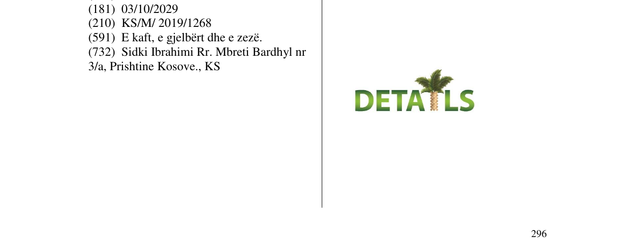 Zëri i markës DETAILS në buletin