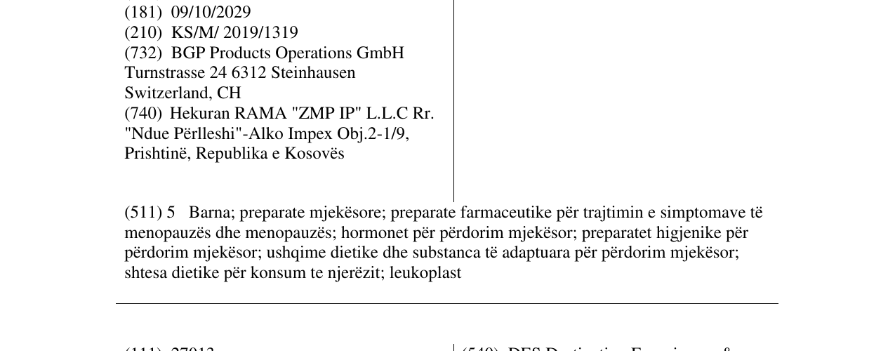 Zëri i markës Femoston në buletin