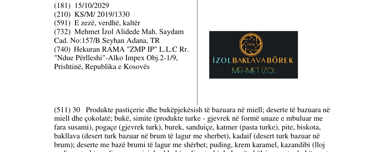 Zëri i markës MEHMET IZOL në buletin