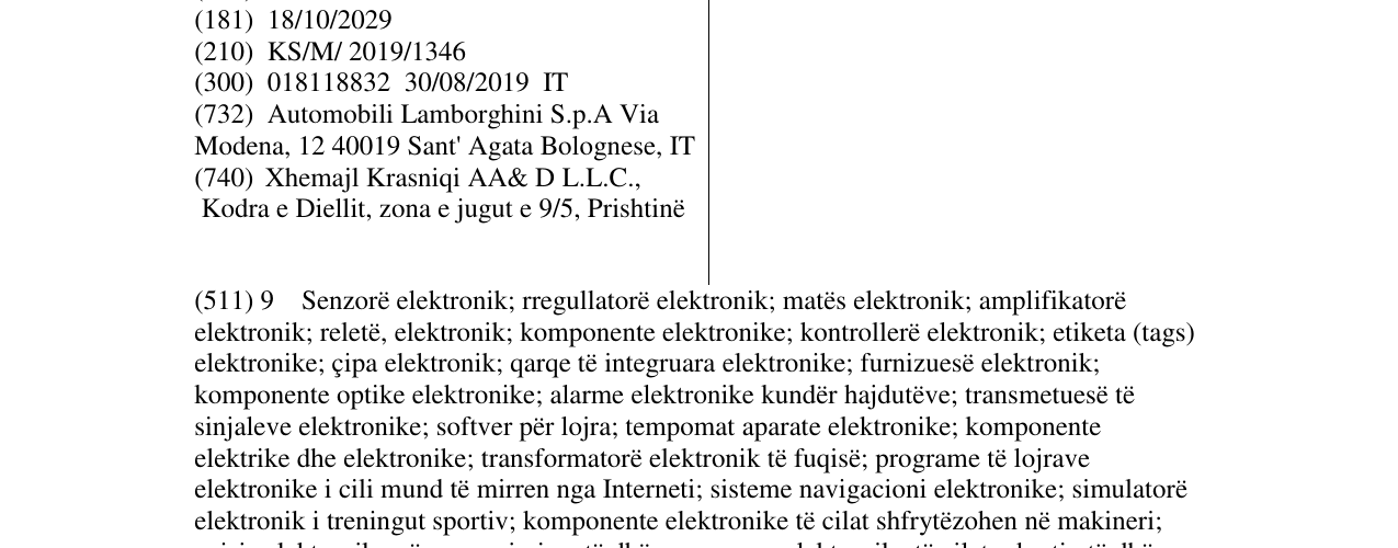 Zëri i markës SIAN FKP 37 në buletin