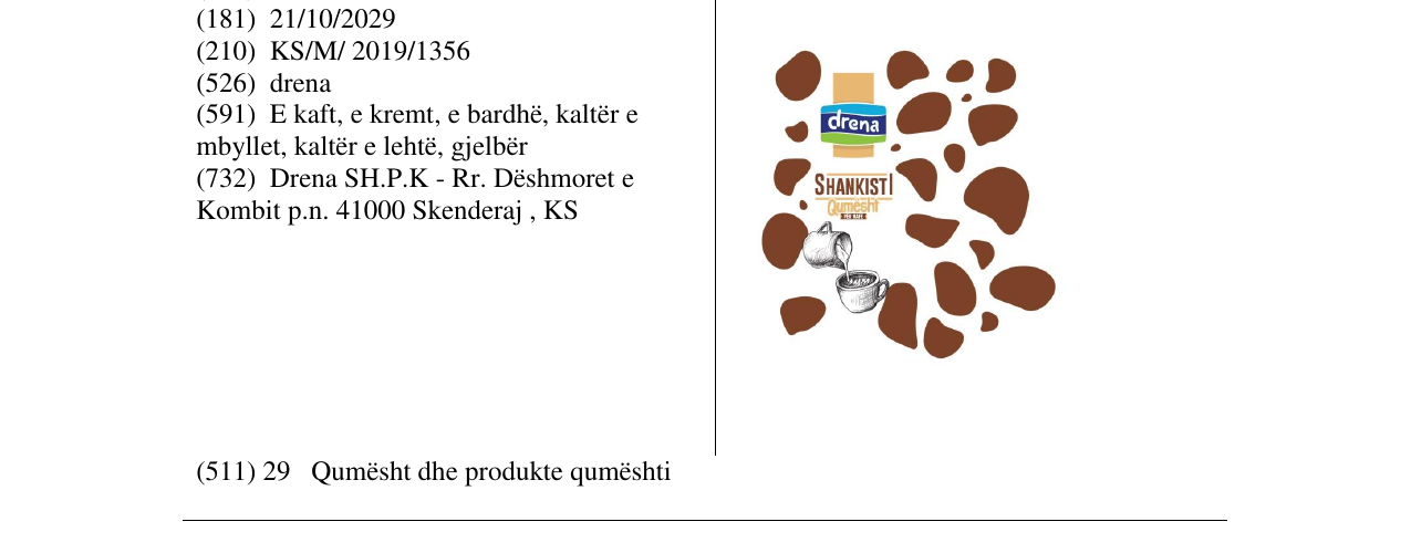 Zëri i markës Shankisti në buletin