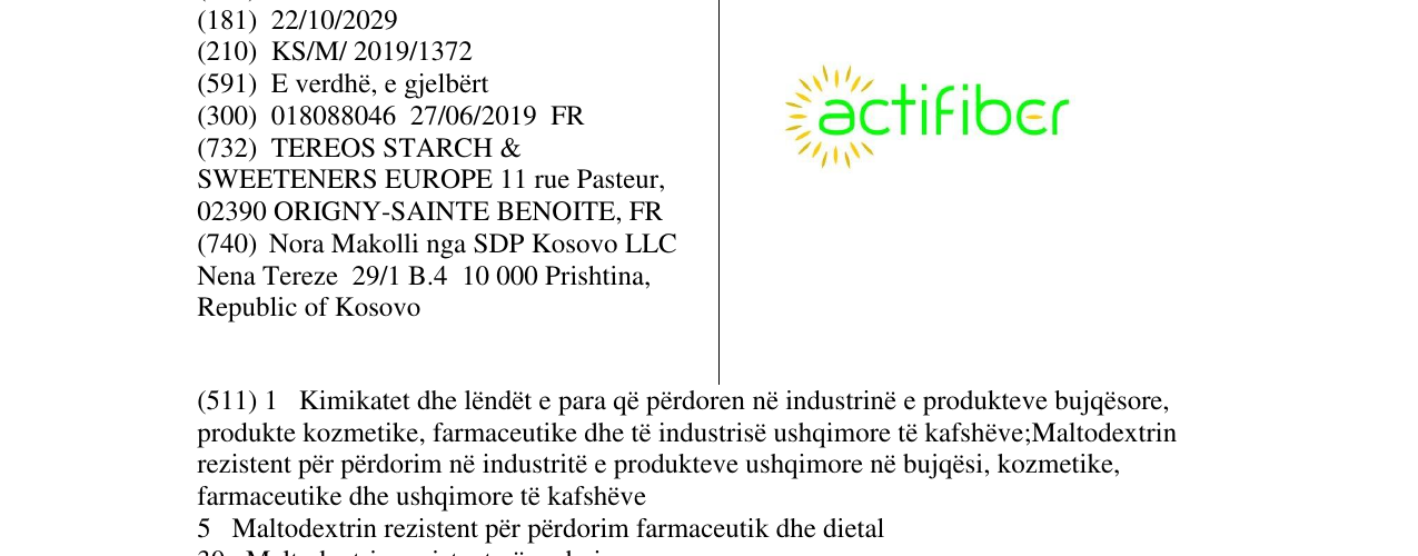 Zëri i markës actifiber në buletin