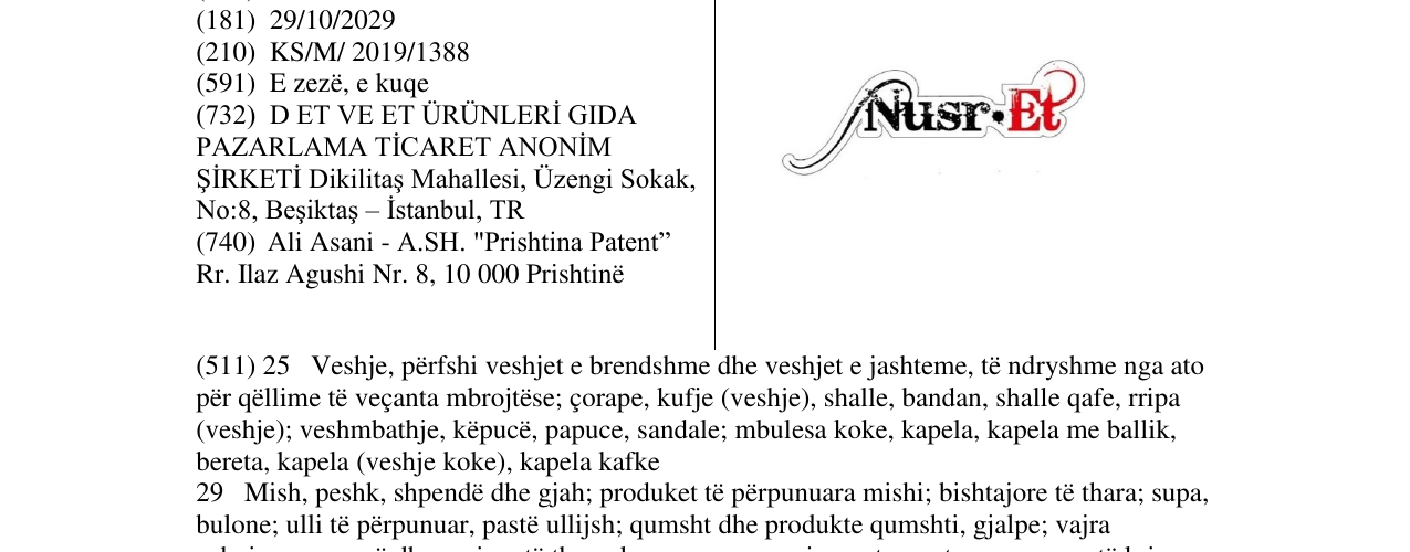 Zëri i markës NusrEt në buletin