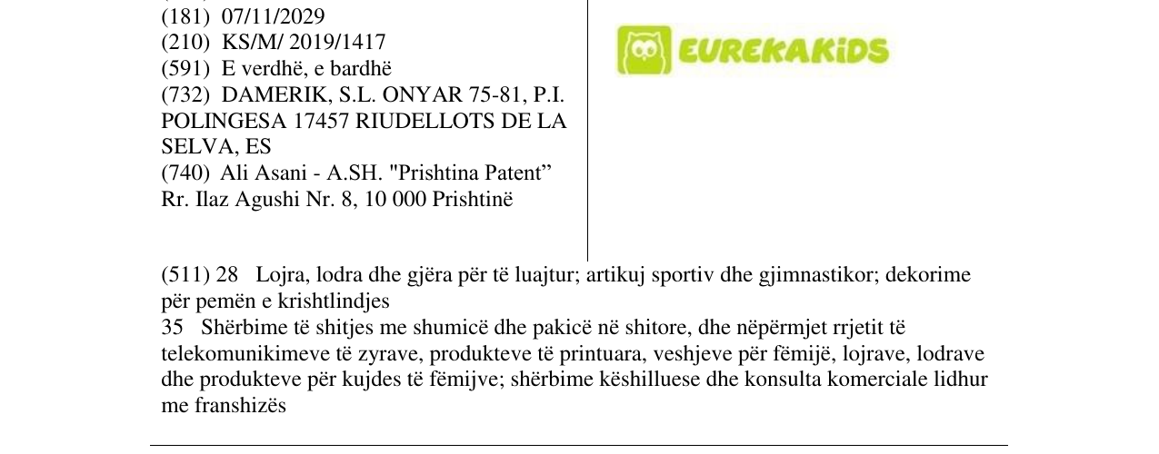 Zëri i markës EUREKAKIDS në buletin
