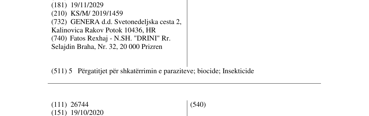 Zëri i markës NEOPITROID në buletin