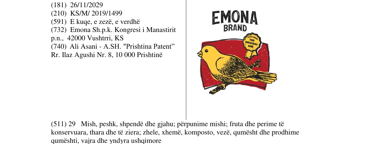 Zëri i markës EMONA BRAND në buletin